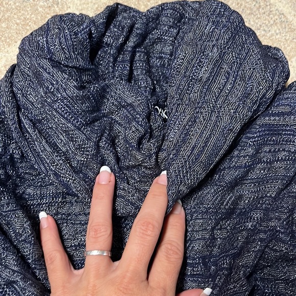 Sno Skins Navy Silver Cowl Neck Sweater Small Made In USA - Picture 3 of 6